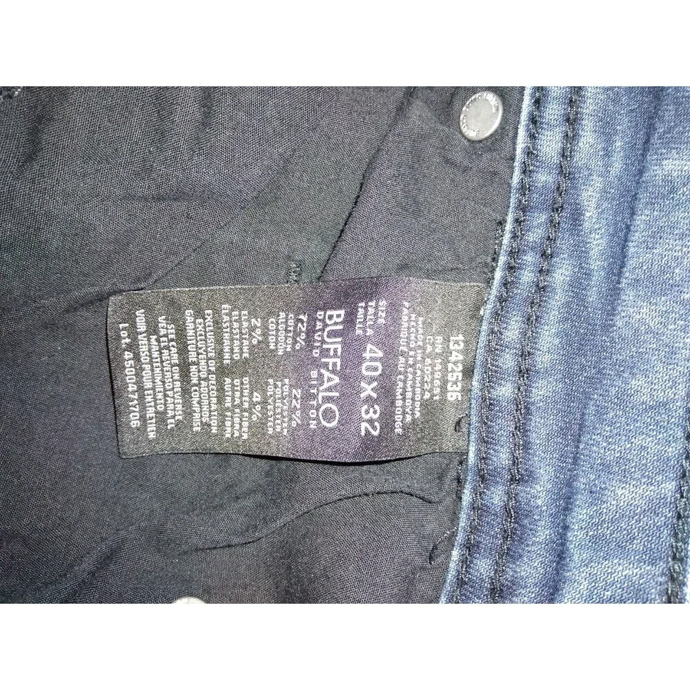 Buffalo Mens Jackson Axel Slim Stretch Jeans Size 40 x 32 Denim